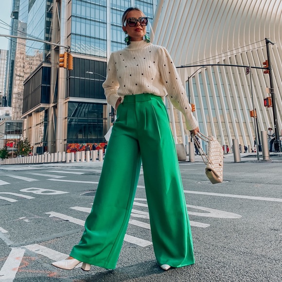 Pants - Wide green pants